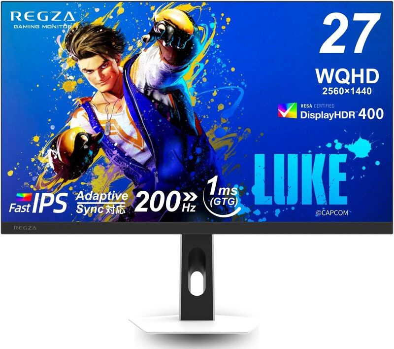 白いREGZAが出た！ WQHD＋200Hzの27型ゲーミングモニターが3万5000円