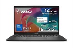 Core 7ノートが11万9800円！ 16GB＋512GB、Microsoft 365（24カ月版）搭載のMSI「Modern 14」