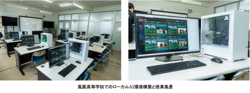 Sycom Powers Hōō High School's Local AI Class with High-Performance PCs, Collaborating on Special Lesson to Visualize Family Sentiments