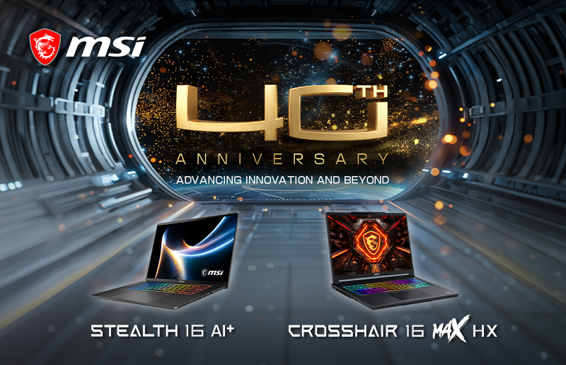 MSI's 40th Anniversary Models Come with Special Accessories! Two RTX 50-Equipped Gaming Notebooks Released