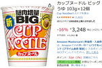 謎肉、デカくなってます！ 「カップヌードル ビッグ」12個セットが614円引き