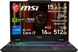 Amazon限定のRTX 5060搭載ノートが19万7700円！ Core i7＋144Hz液晶も備えたMSI「Cyborg 15」