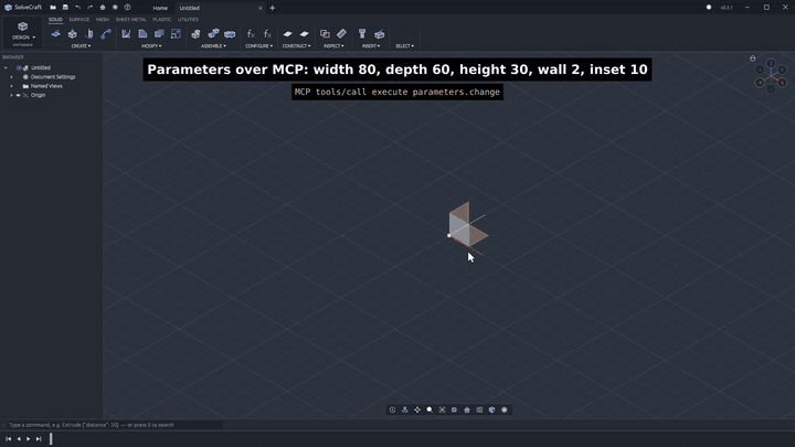 Free CAD 'SolveCraft' Unveiled, Operable via AI Agents
