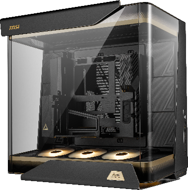 MSI、3面パノラマガラスのPCケースと2K曲面AMOLED搭載の360mm水冷クーラーを発売