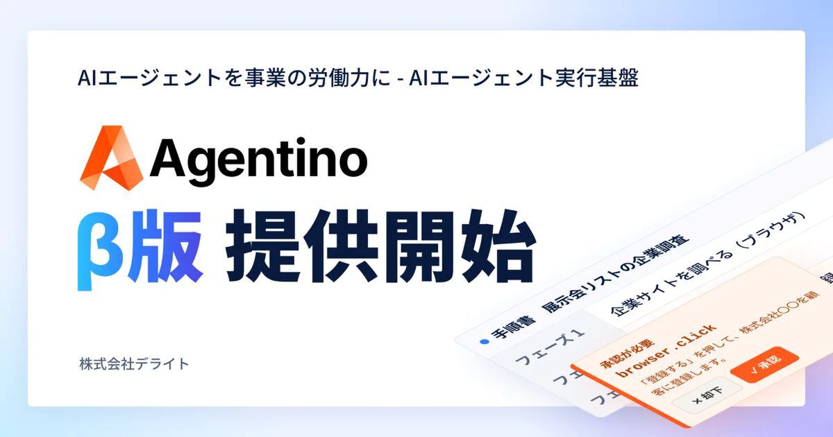 自然言語で業務手順をコード化、チーム運用と制御を備えたAIエージェント実行基盤